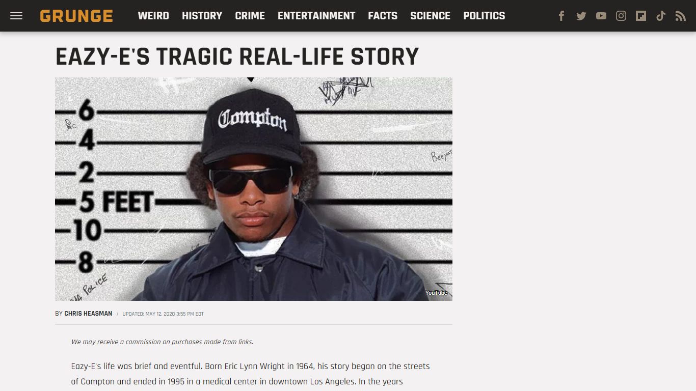 Eazy-E's Tragic Real-Life Story - Grunge.com